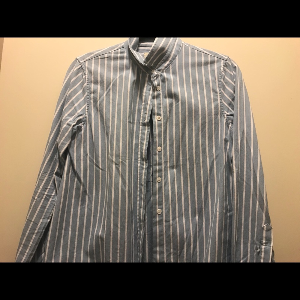 Band of Outsider Asymmetric Striped Shirt - SIZE 1